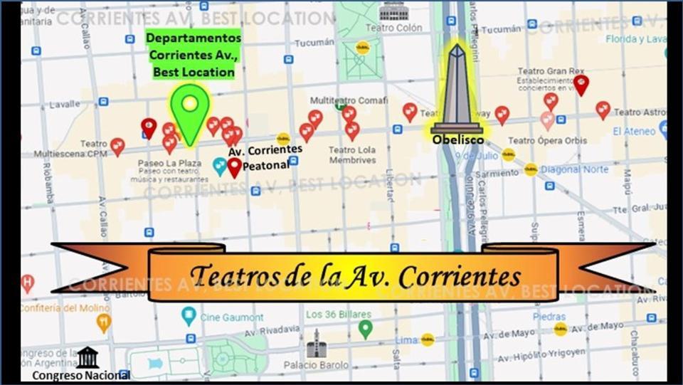Corrientes Av, Best Location Buenos Aires Exteriör bild